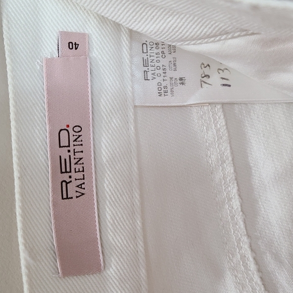 RED Valentino denim shorts with pear details - Picture 3 of 4